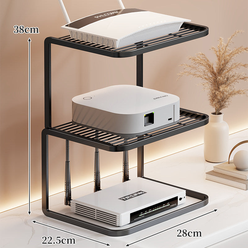 Ventilated Desktop Router and Modem Stand Organizer