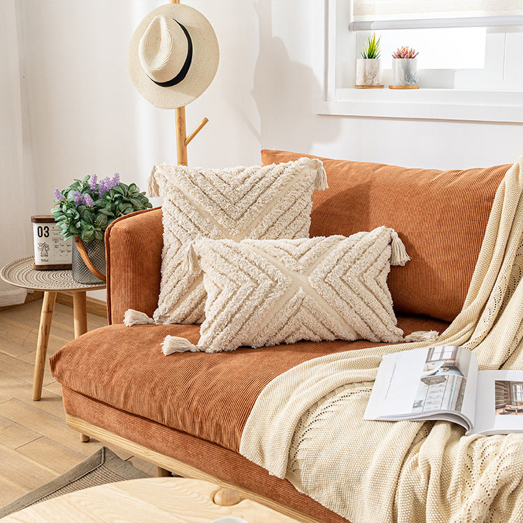 Textured Designer Throw Pillow