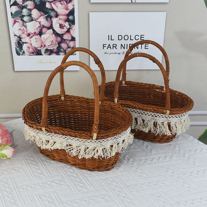 Stylish Wicker Picnic Basket