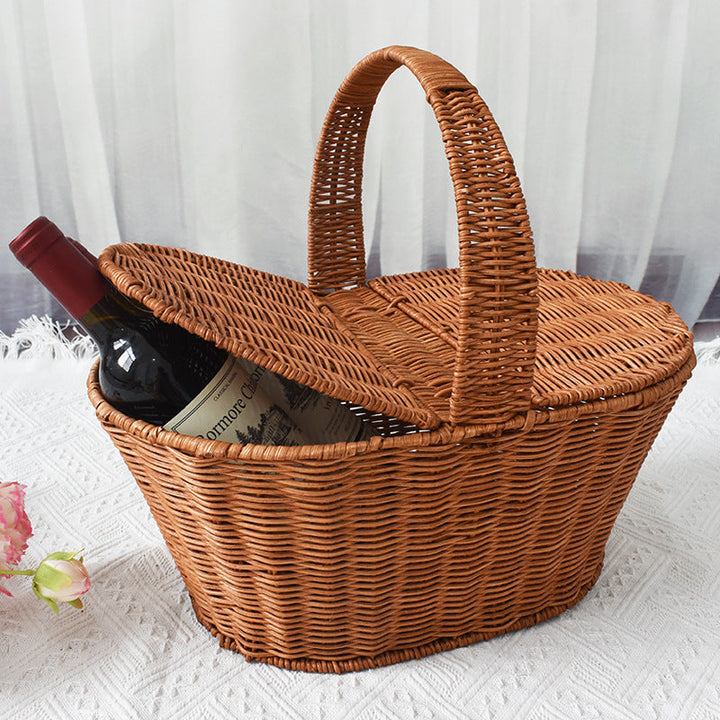 Handcrafted Woven Picnic Storage Basket