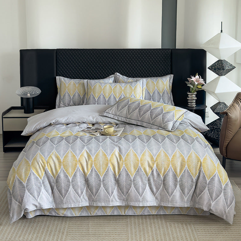 Nature-Inspired Botanical Print Duvet Cover Set