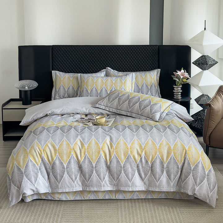 Nature-Inspired Botanical Print Duvet Cover Set