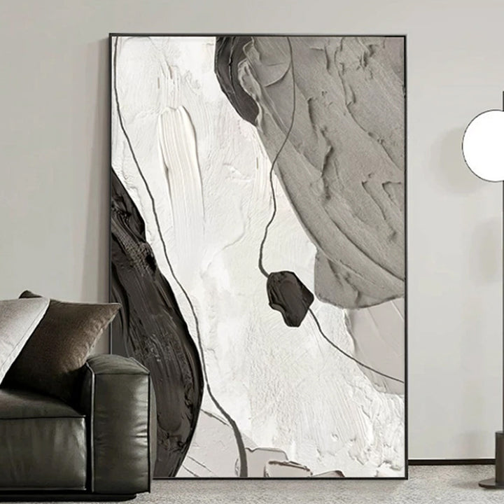 Abstract Minimalist Framed Canvas Art