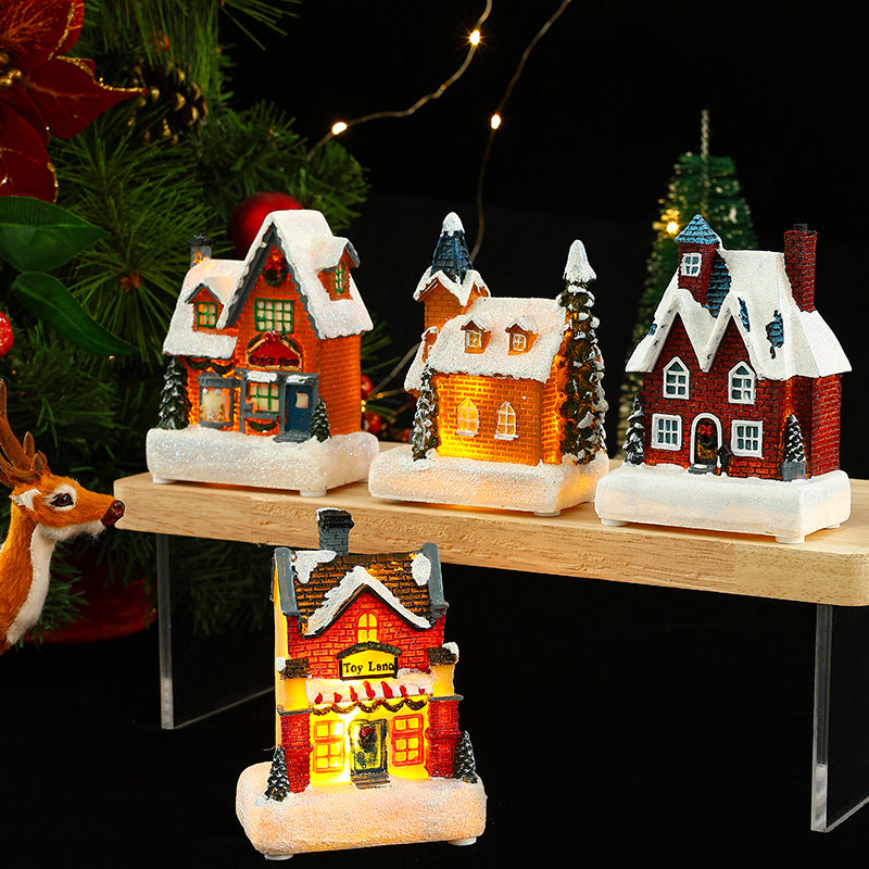 Decorative Christmas lighting with LED house design