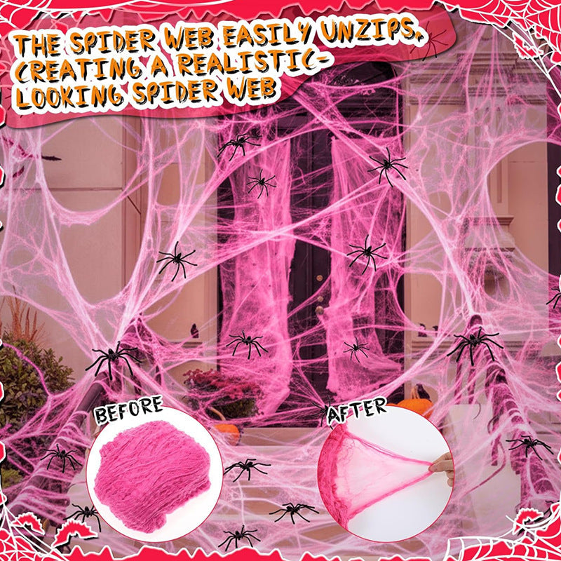 Realistic Halloween Spider Web Decoration