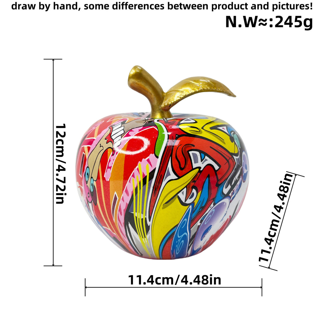 Decorative apple figure with artistic design