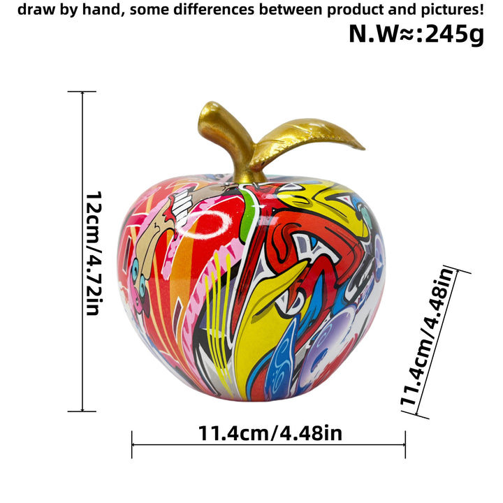 Decorative apple figure with artistic design