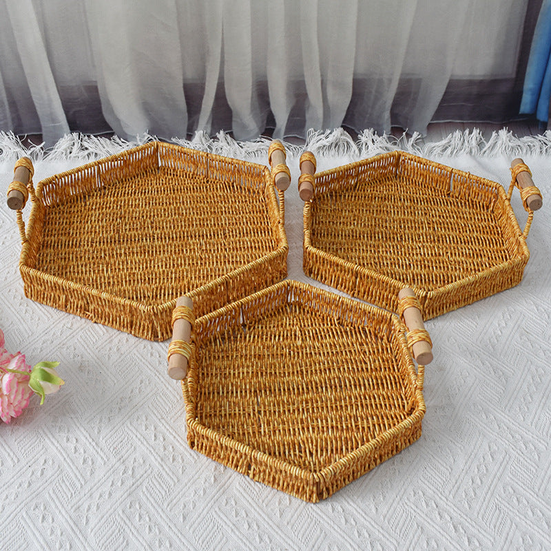 Rustic Handwoven Storage Tray