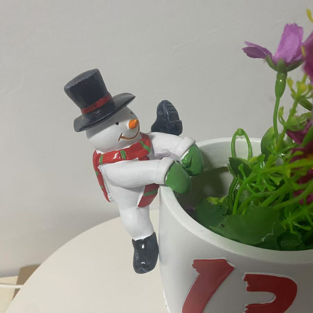 Decorative Snowman Plant Decoration