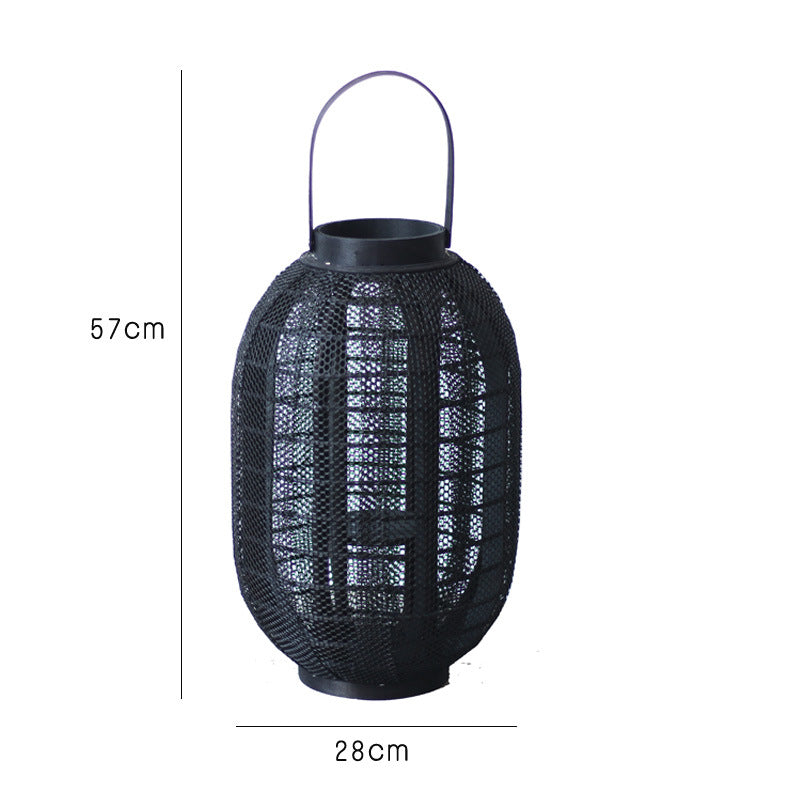 Decorative metal lantern with handle