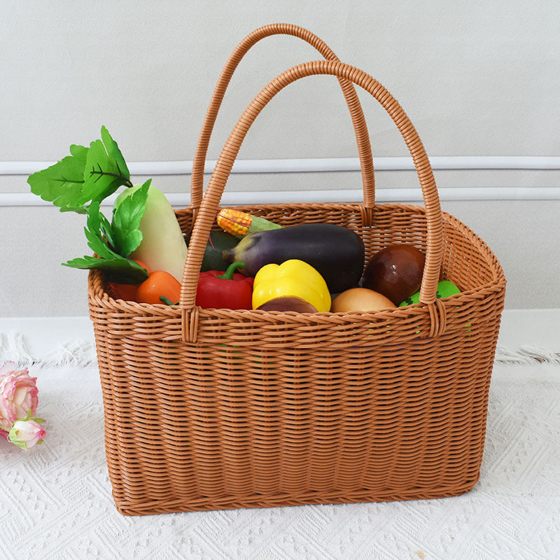 Woven Rattan Storage Basket