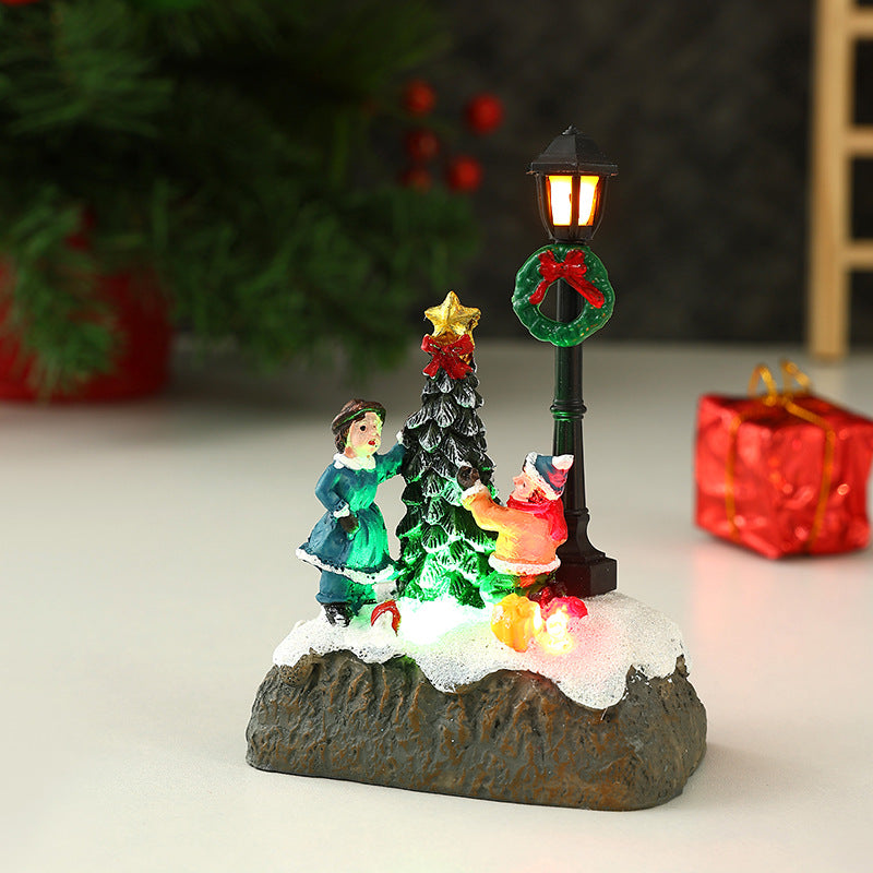Nostalgic Christmas village scene