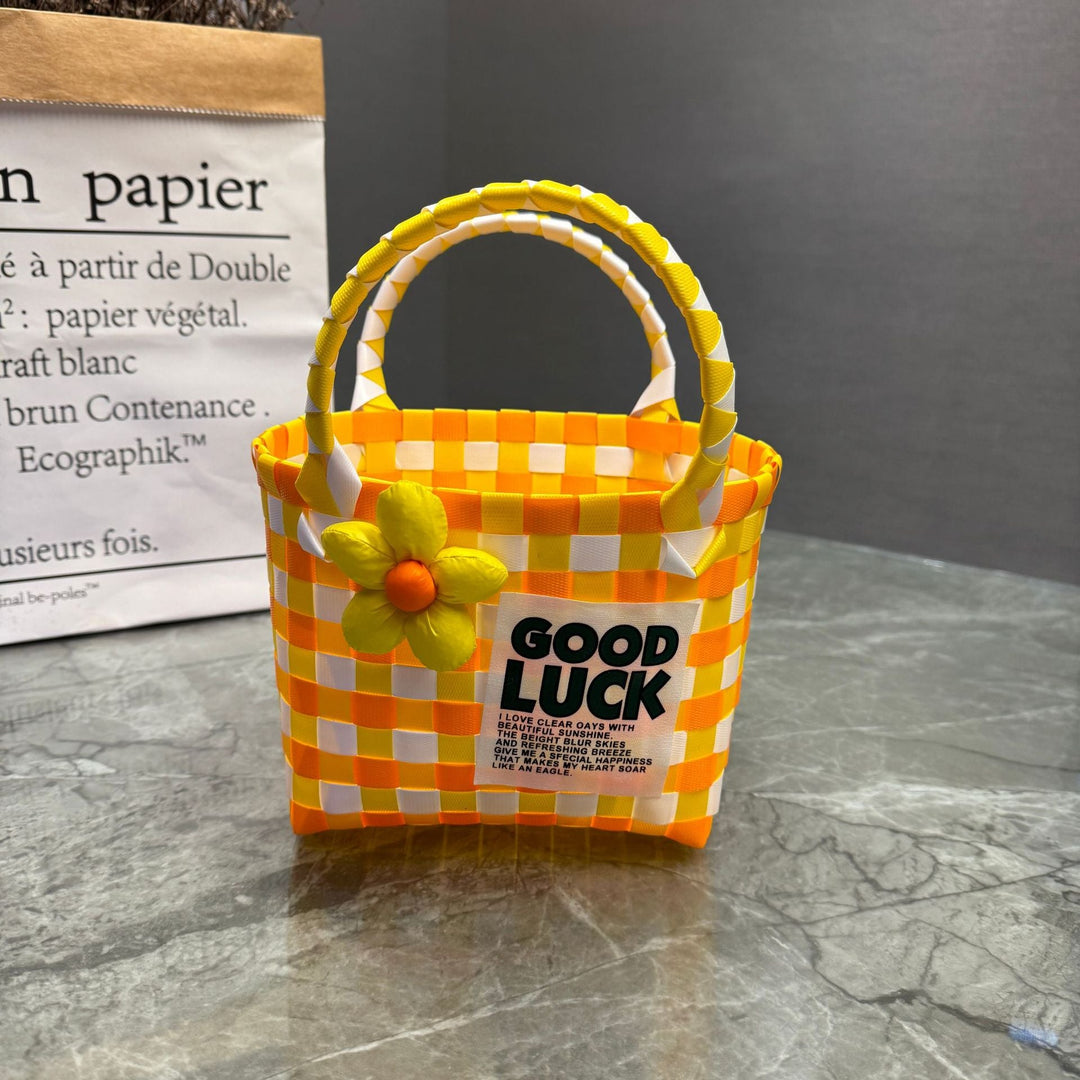 Playful and Colorful Basket Bag