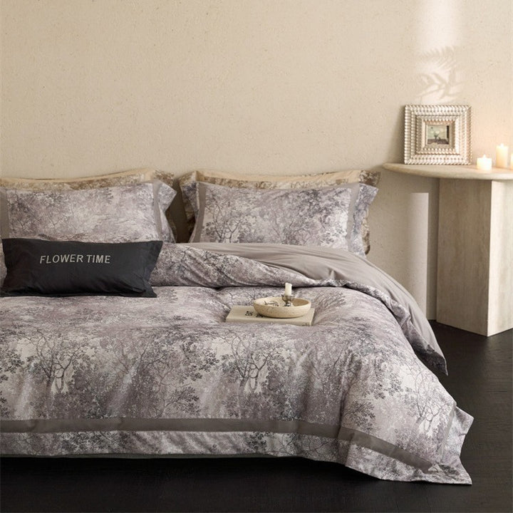 Decorative Luxury Floral Print Comforter Set Avarnia