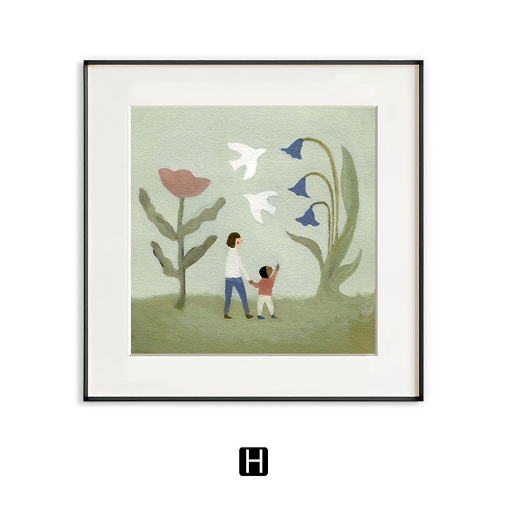 Framed Animal Illustration Artwork