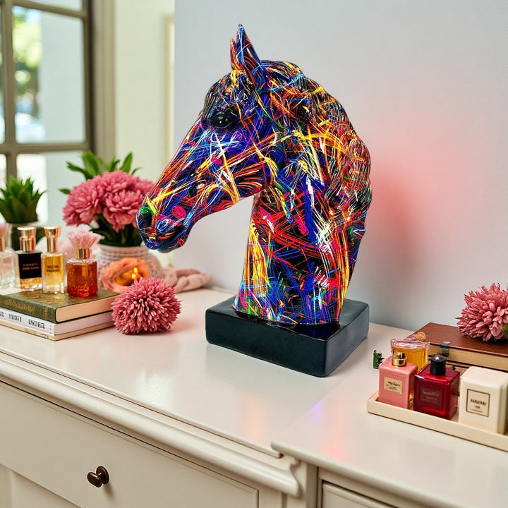 Artful horse sculpture made of high-quality resin