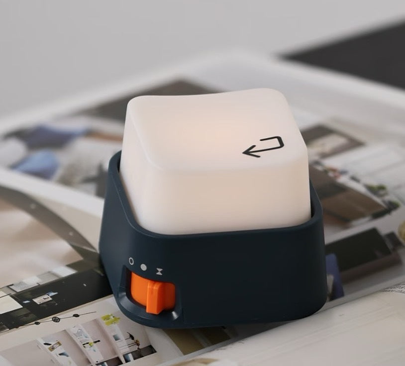 Portable rechargeable cube LED night light with adjustable brightness