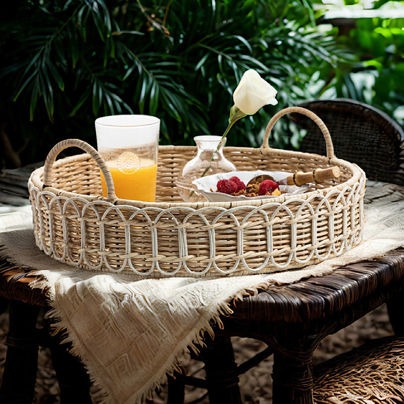 Elegant braided serving basket