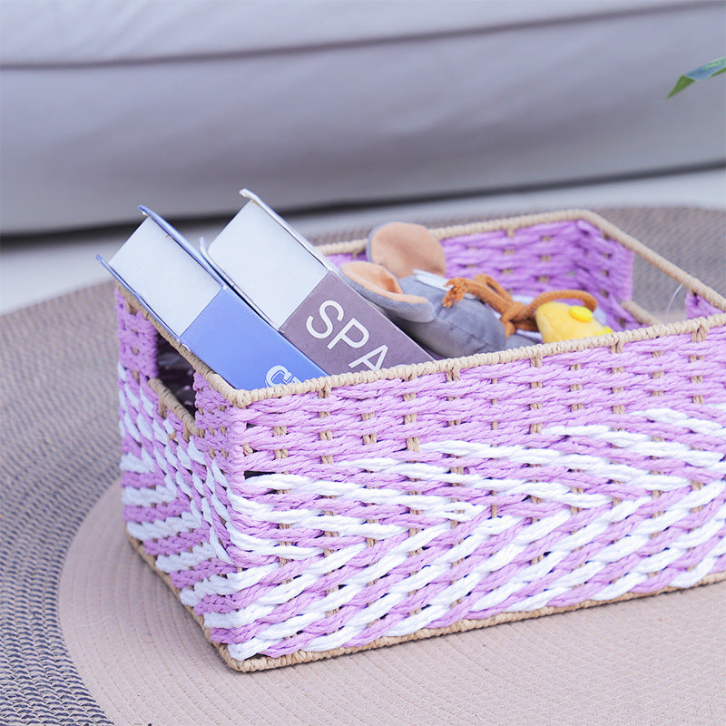 Braided storage basket