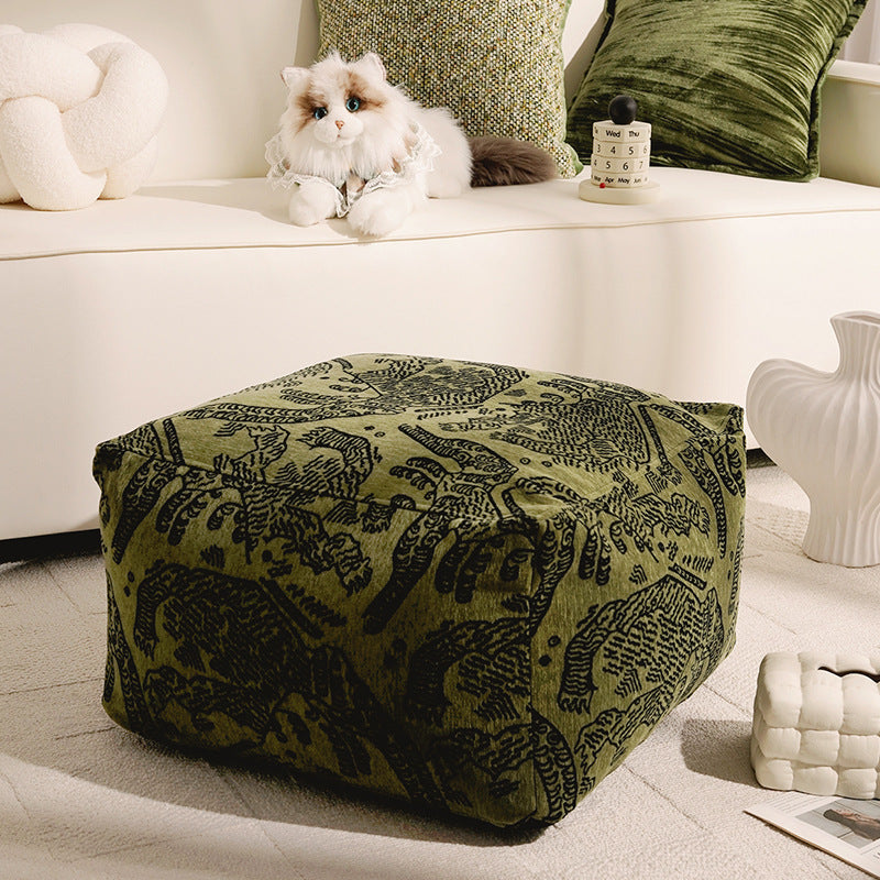 Geometric Patterned Floor Pouf