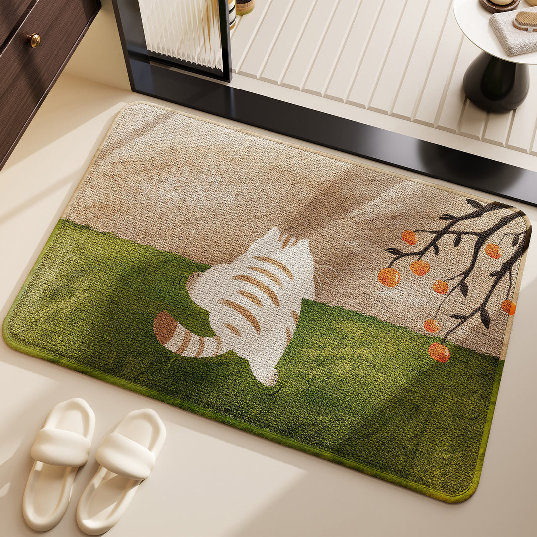 Mountain Landscape Bath Mat for Bathroom Decor