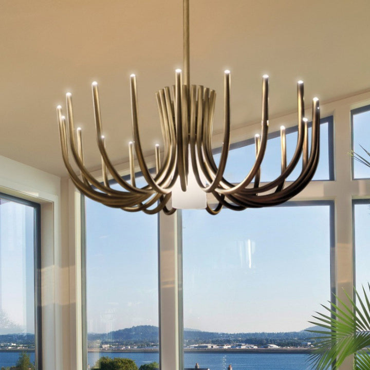 Contemporary spiral chandelier