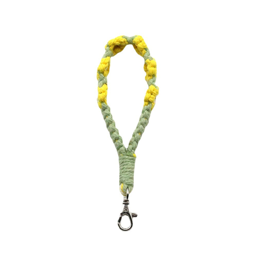 Decorative keychain made of macrame