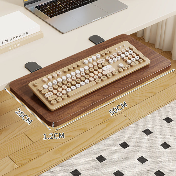 Clamp-On Foldable Bamboo Side Tray Table for Desk and Sofa