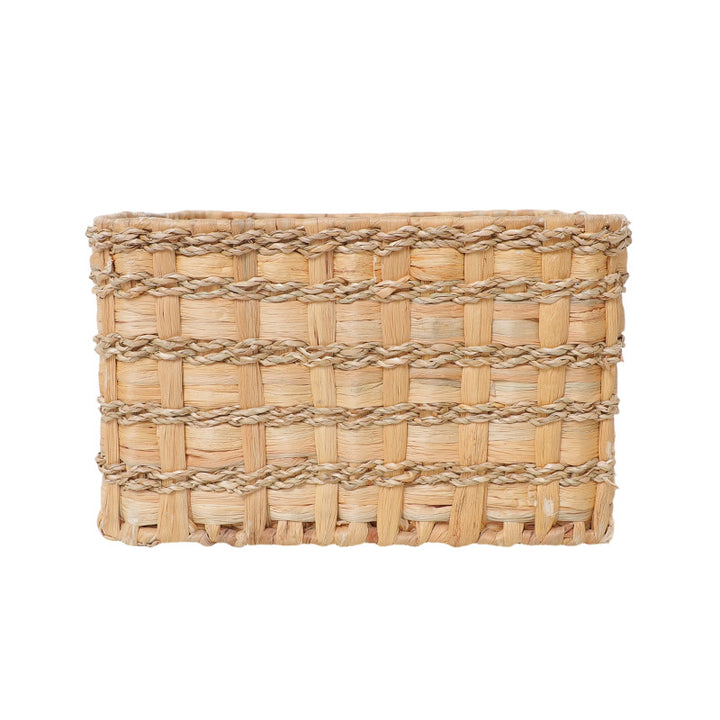 Practical storage basket made of natural materials