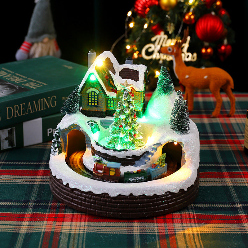 Illuminated Christmas village figure