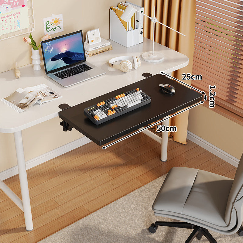 Long Under-Desk Pull-Out Sliding Keyboard and Work Surface Shelf