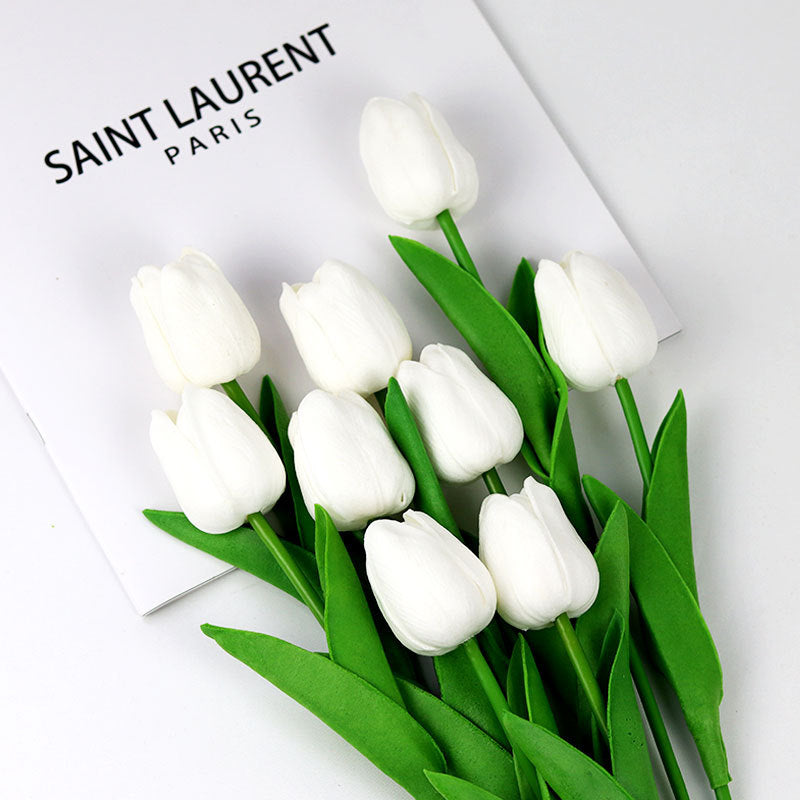Realistic Faux Tulip Bouquet Arrangement