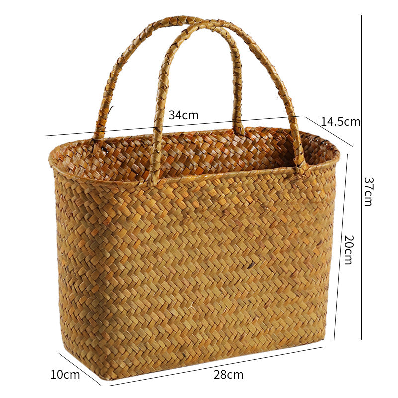 Handwoven Multi-Purpose Bamboo Storage Basket
