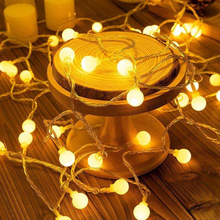 Globe LED string lights for atmospheric home decor