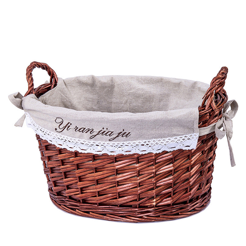 Basket with fabric insert