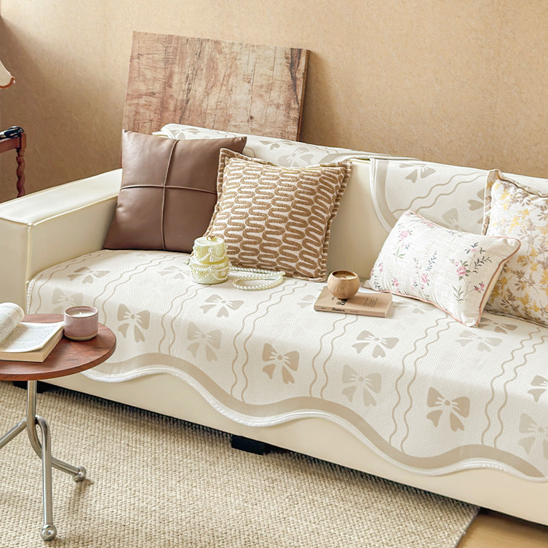 Elegant Floral Patterned Sofa Throw Cover