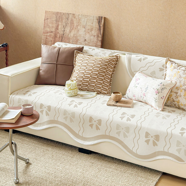 Elegant Floral Patterned Sofa Throw Cover