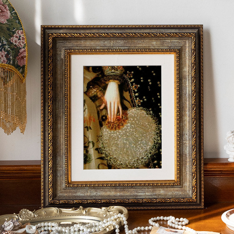 Ornate Vintage Floral Art Frame for Home