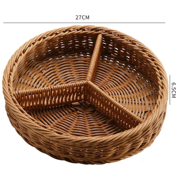 Multi-Compartment Woven Serving Tray