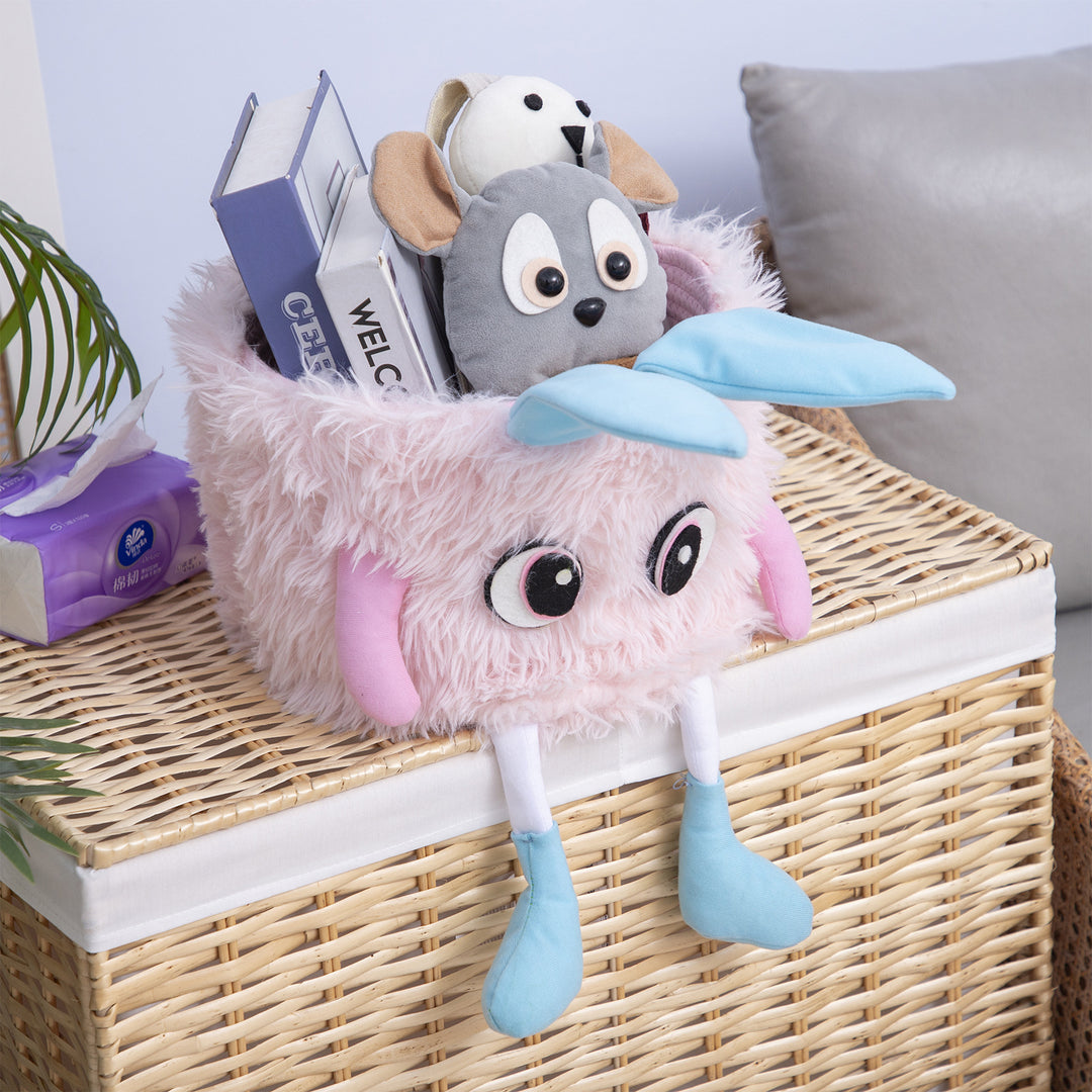 Playful storage basket with animal motif
