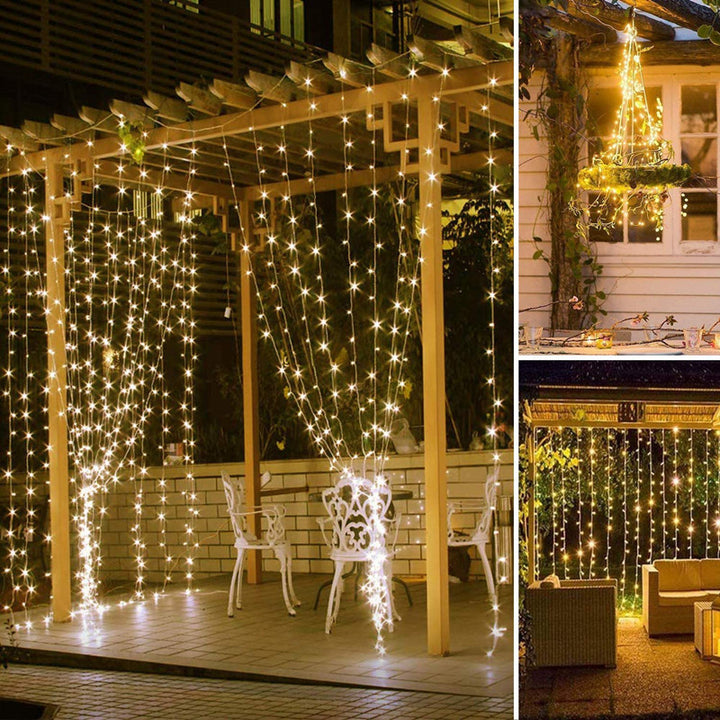 Outdoor waterproof LED curtain lights with icicle design