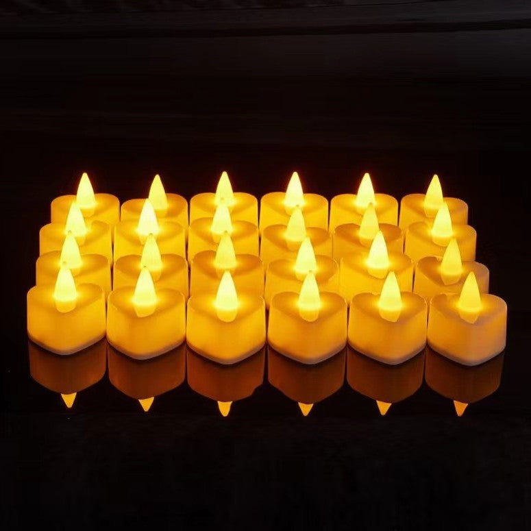 Decorative LED real wax candle in crystal look