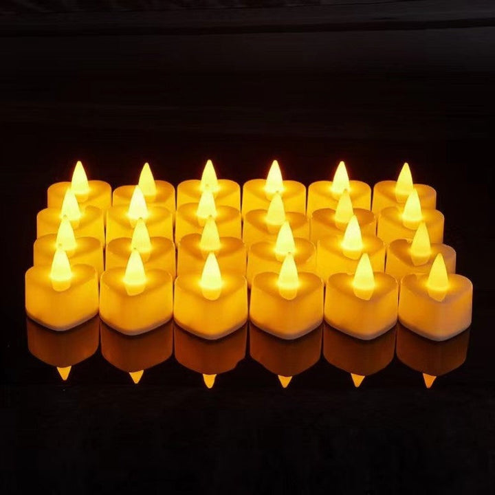 Decorative LED real wax candle in crystal look