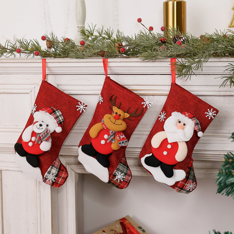 Christmas stocking with reindeer design