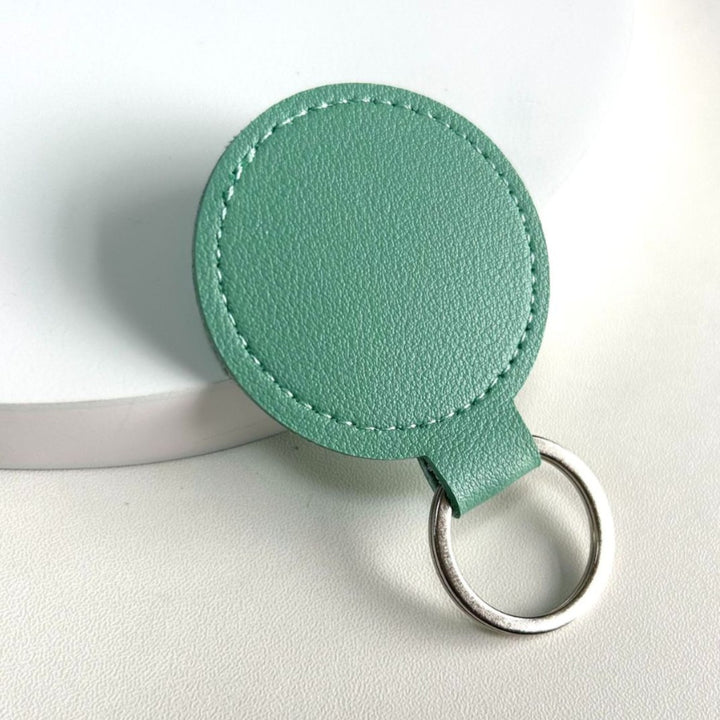 Round Leather Keyring