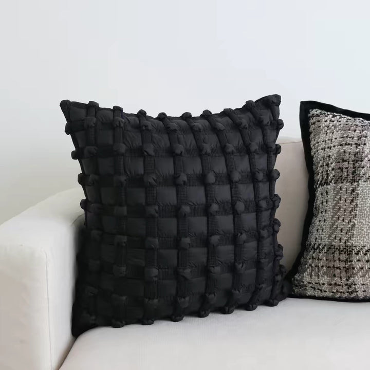 Textured Woven Decorative Throw Pillow