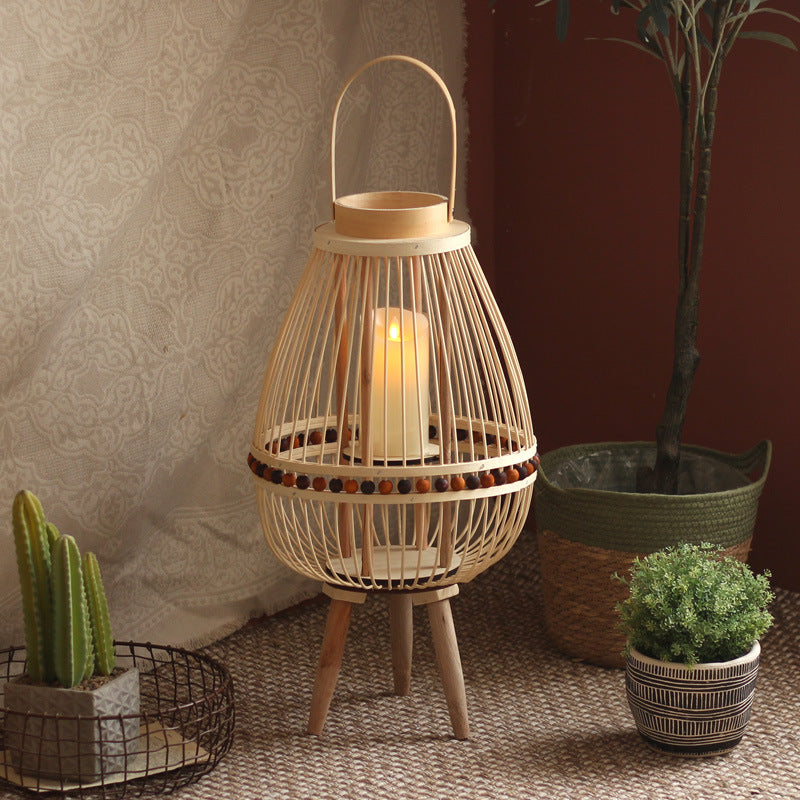 Handcrafted lantern made from natural materials
