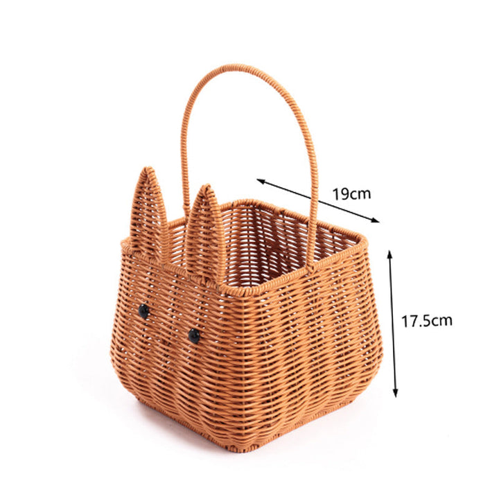 Decorative Animal-Shaped Woven Storage Basket