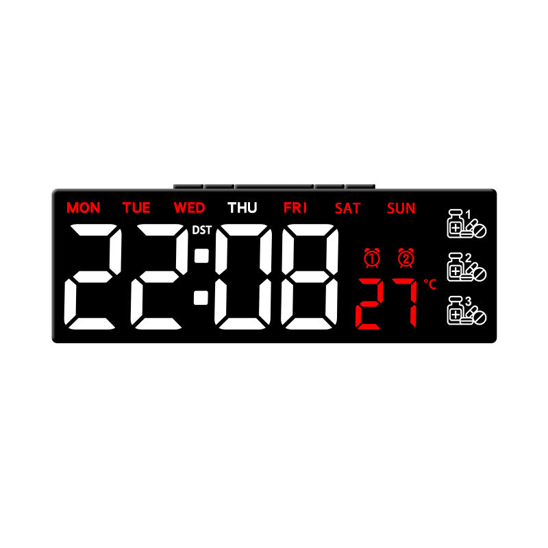 Digital multifunctional alarm clock with weather station and alarm functions