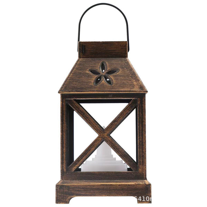 Vintage Lantern with Floral Design